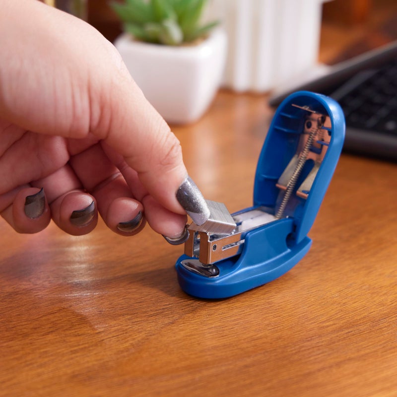 Swingline Mini Stapler, 12 Sheet Capacity, includes Built-In Staple Remover & 1000 Standard Staples, Tot, Blue (79172) - Image 4